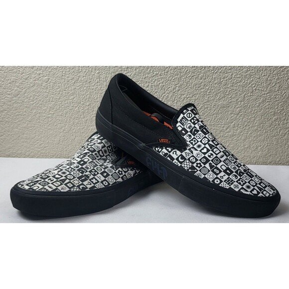 Vans X Cult Slip On Professional BMX Shoe Black & White Men’s Size M13 - Picture 1 of 10